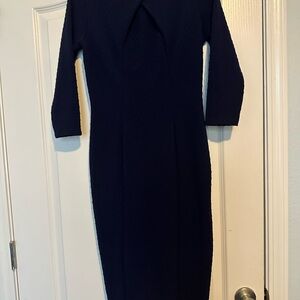 New York & Company Dark Blue Long Sleeve Dress